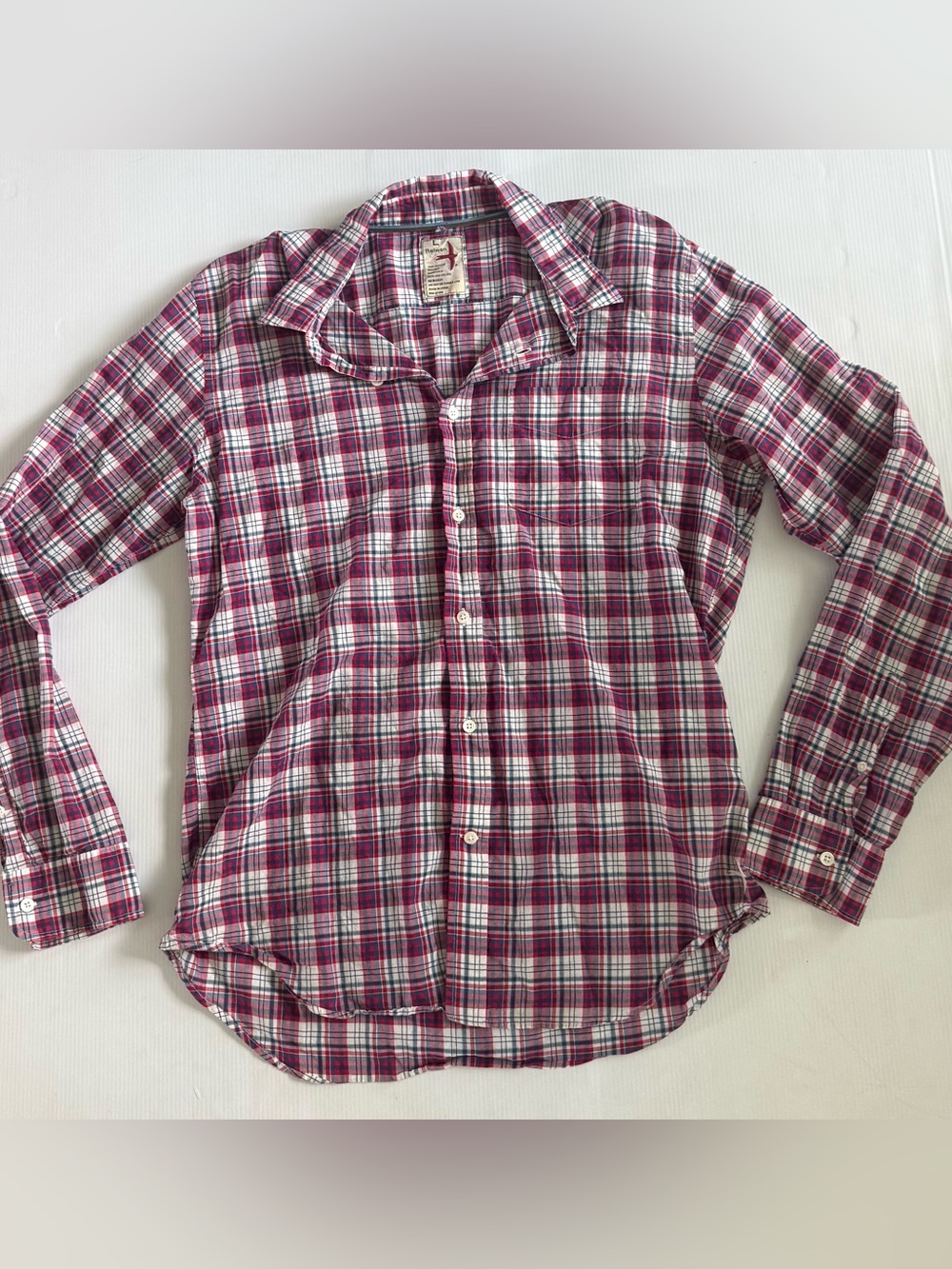 Relwen  Long Sleeve Button Up Mens Shirt Size L Plaid Multicolor